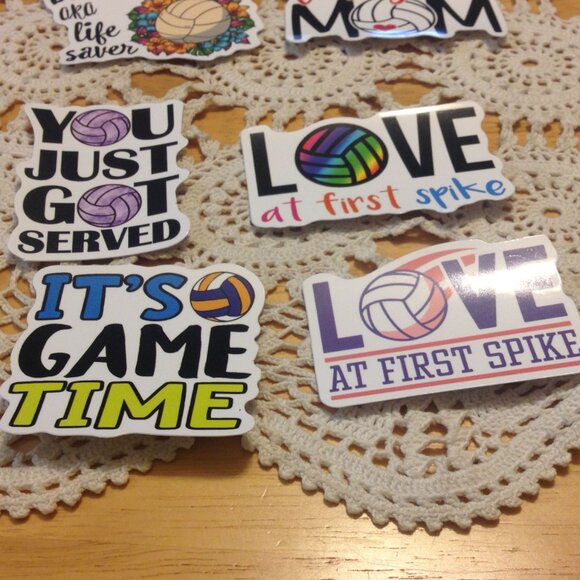 Volleyball stickers for cellphones, laptop, lockers, crafts, scrapbooking - Picture 4 of 6
